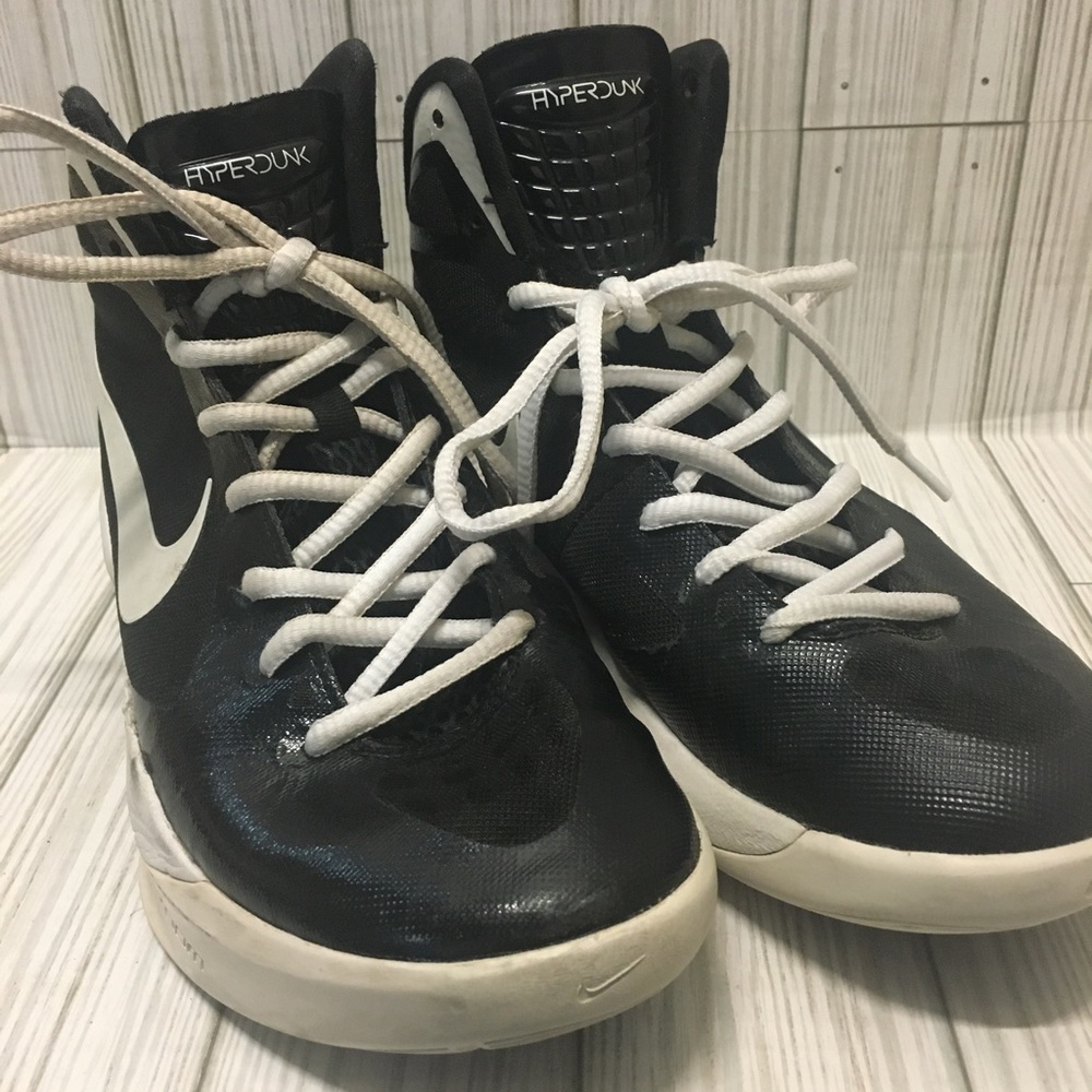 Nike Zoom Hyperdunk Mens Athletic Basketball Shoes Sneakers Black White Size 7.5